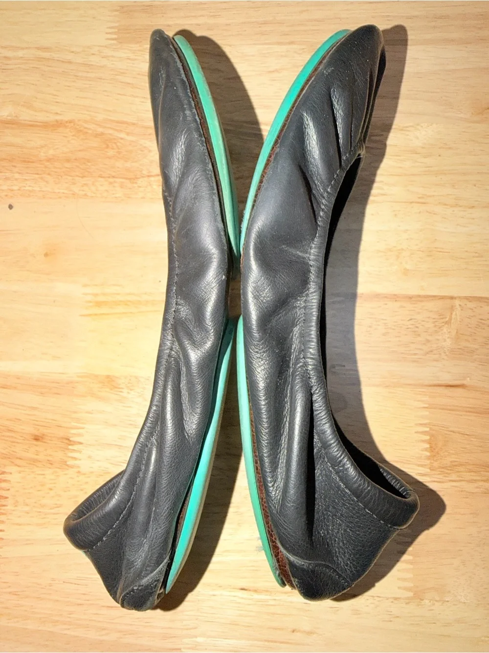Tieks Black Leather Ballet Flats